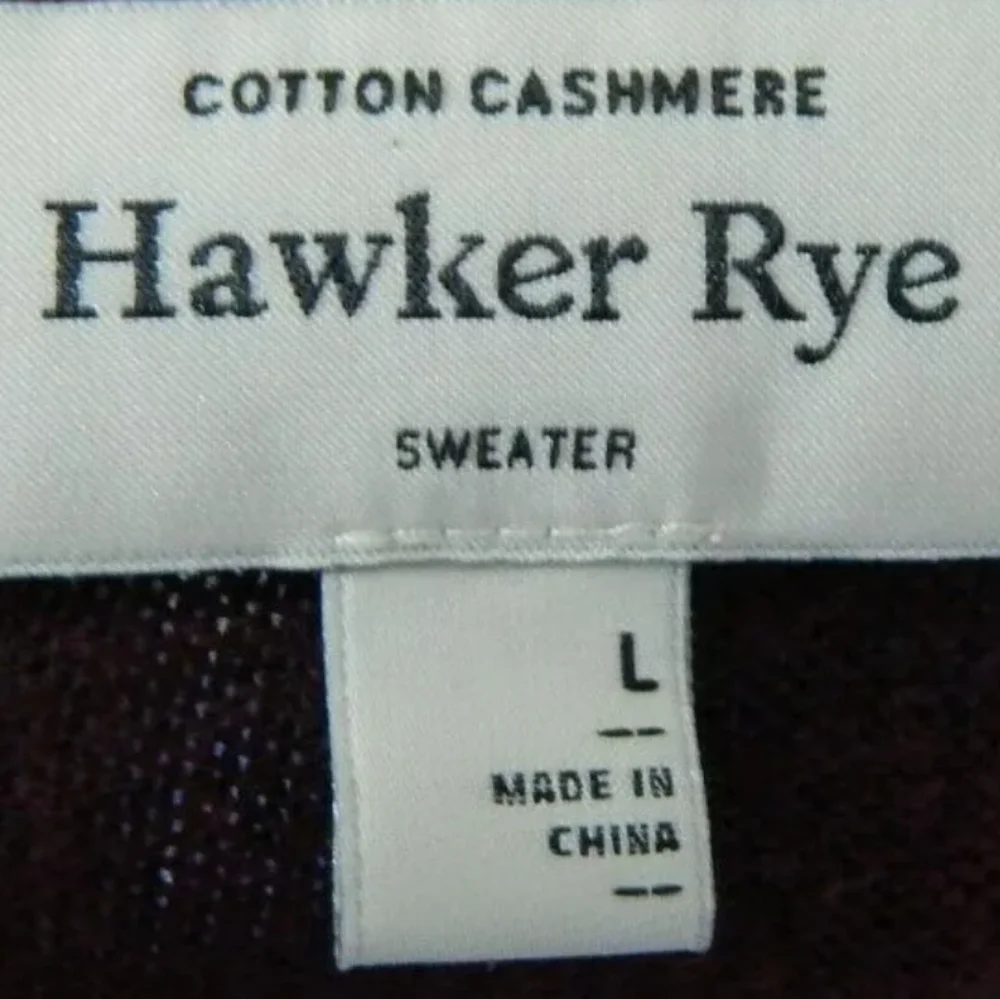 Hawker Rye V-Neck Cotton Cashmere Sweater
